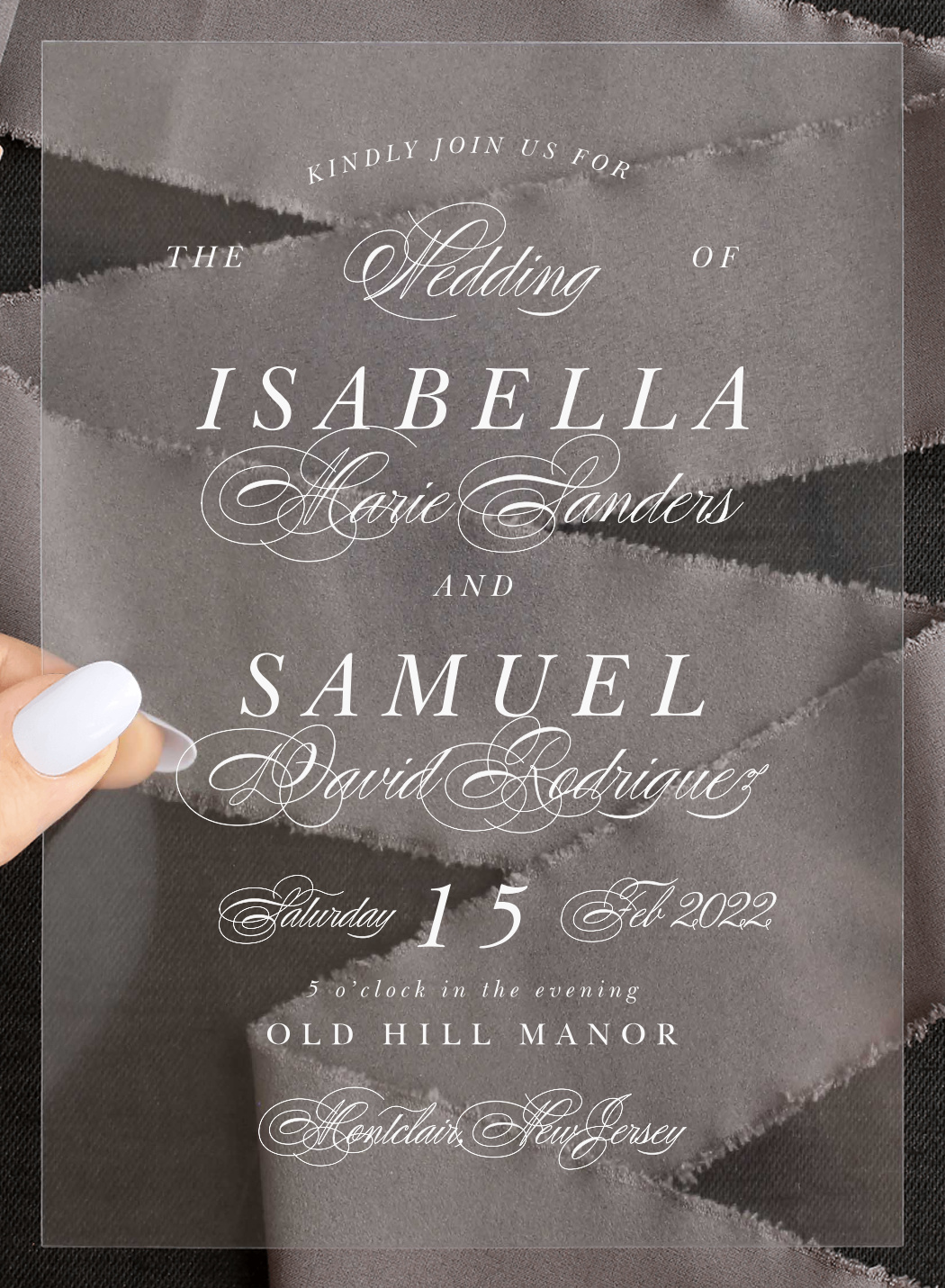 Formal Affair Clear Wedding Invitations