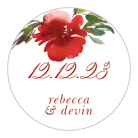 Christmas Pine Wedding Stickers