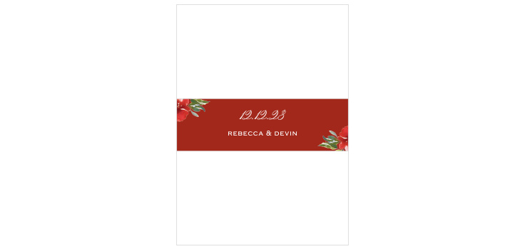 Christmas Pine Wedding Belly Bands
