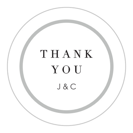 Monogram Square Sticker