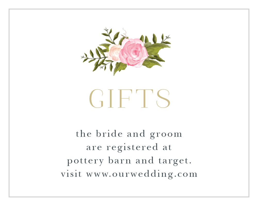Floral Antlers Registry Cards