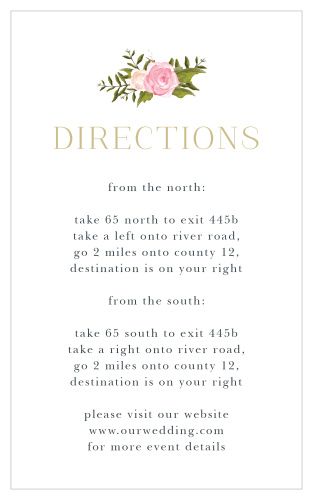 Floral Antlers Direction Cards