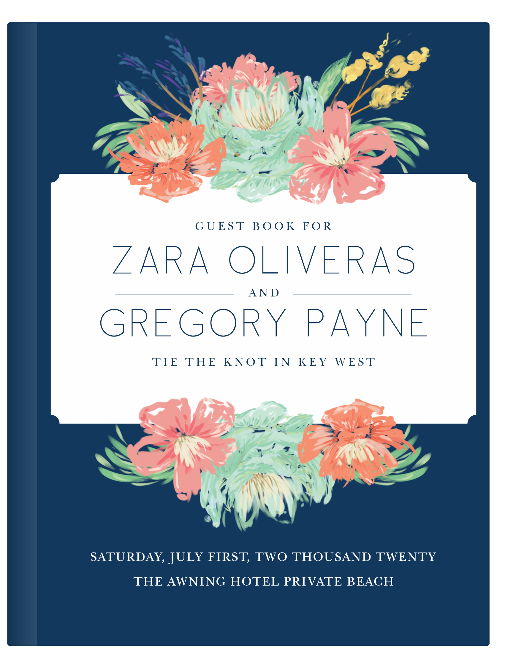 Tropical Blooms Guest Book