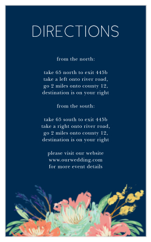 Tropical Blooms Direction Cards