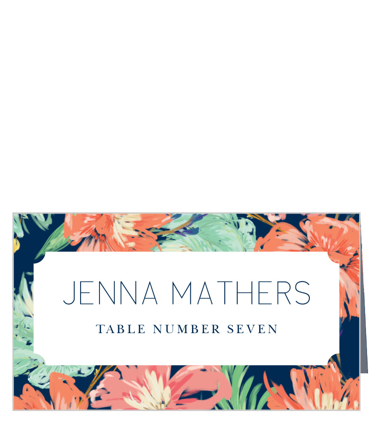 Tropical Blooms Place Cards