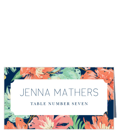 Tropical Blooms Place Cards