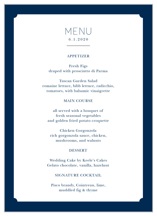 Treat your friends and family to a luau picnic, a fine dining experience, or whatever else your occasion calls for with our Tropical Blooms Wedding Menus. 