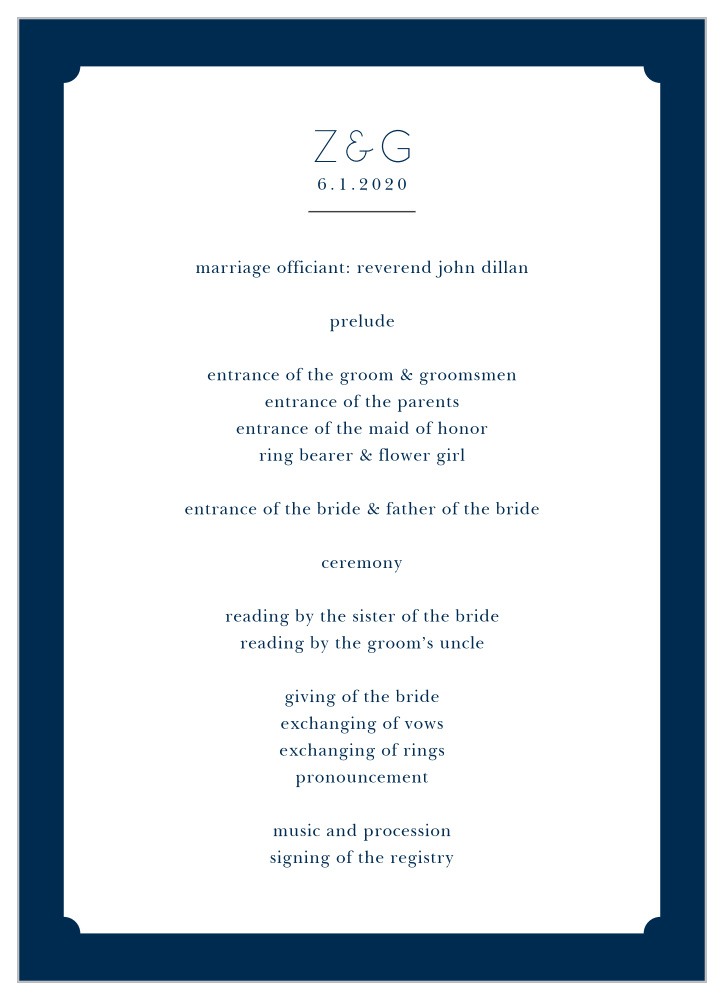 Tropical Blooms Wedding Programs