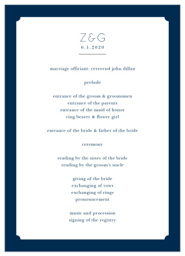 Tropical Blooms Wedding Programs