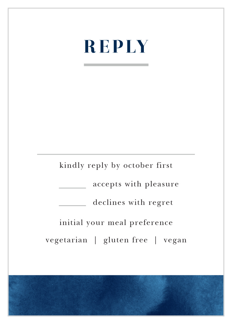 Indigo Watercolor Response Cards