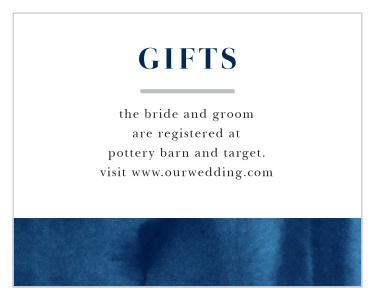 Indigo Watercolor Registry Cards