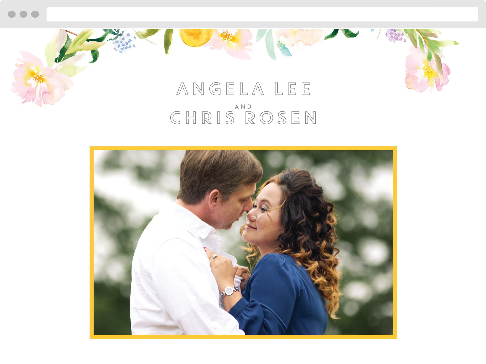 Summer Bouquet Wedding Website