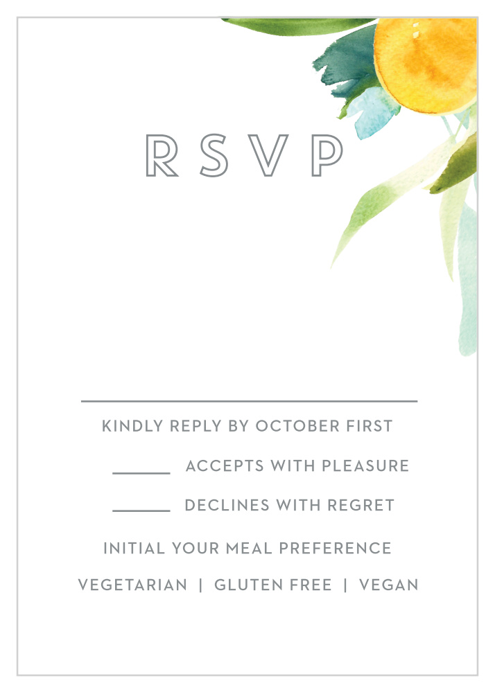 Summer Bouquet Response Cards