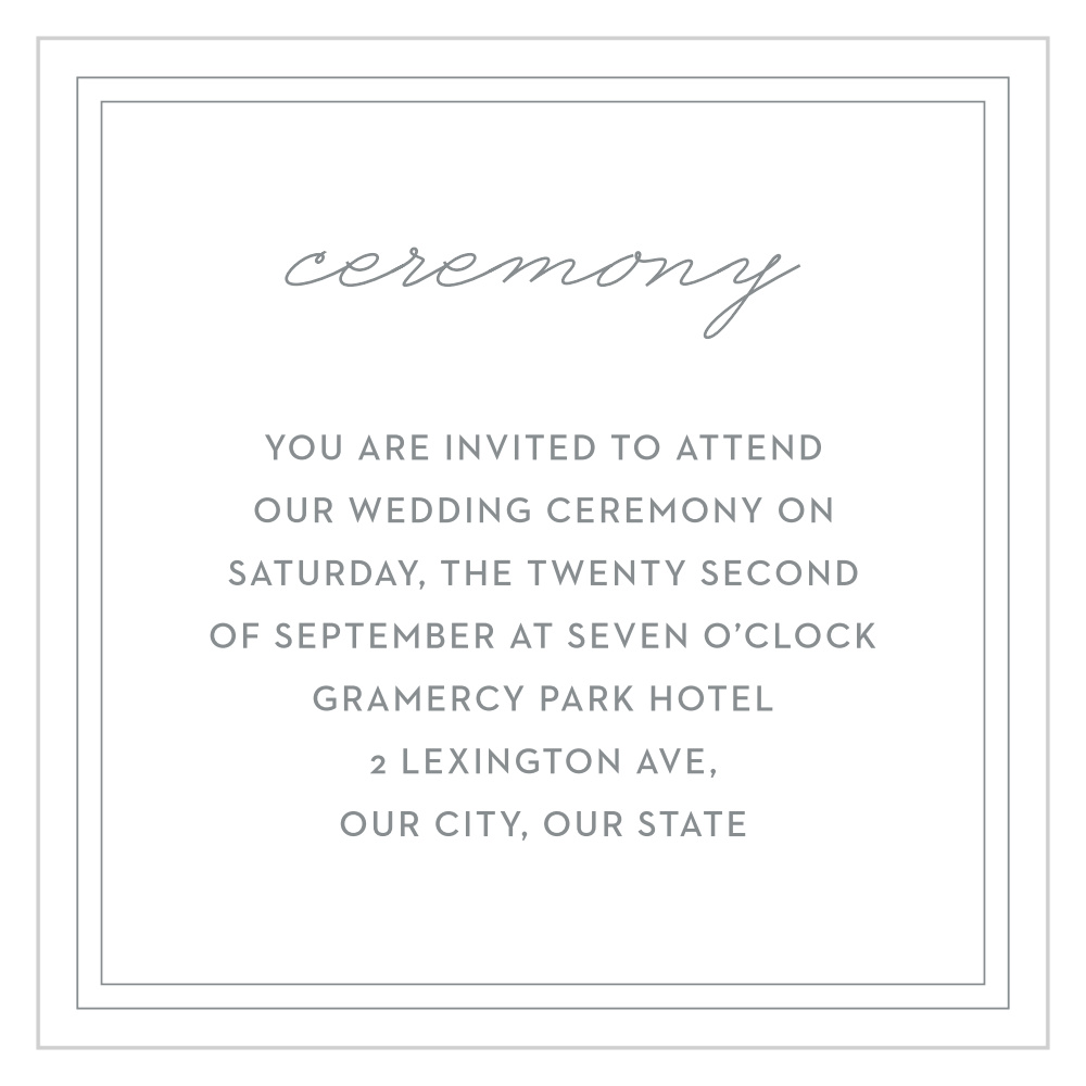 Summer Bouquet Ceremony Cards
