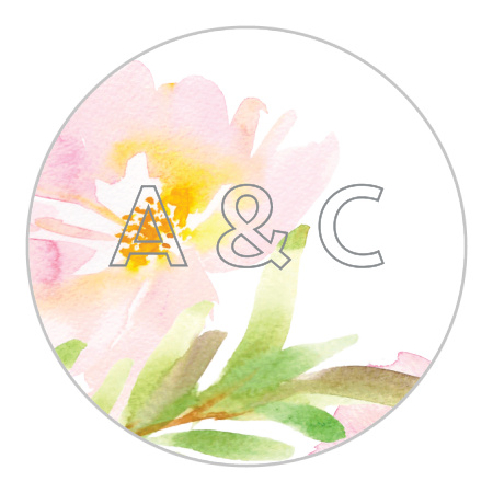 Summer Bouquet Wedding Stickers