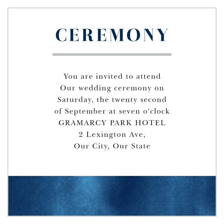Indigo Watercolor Rehearsal Cards
