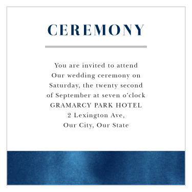 Indigo Watercolor Rehearsal Cards