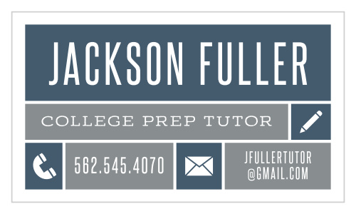 School Tutor Business Cards