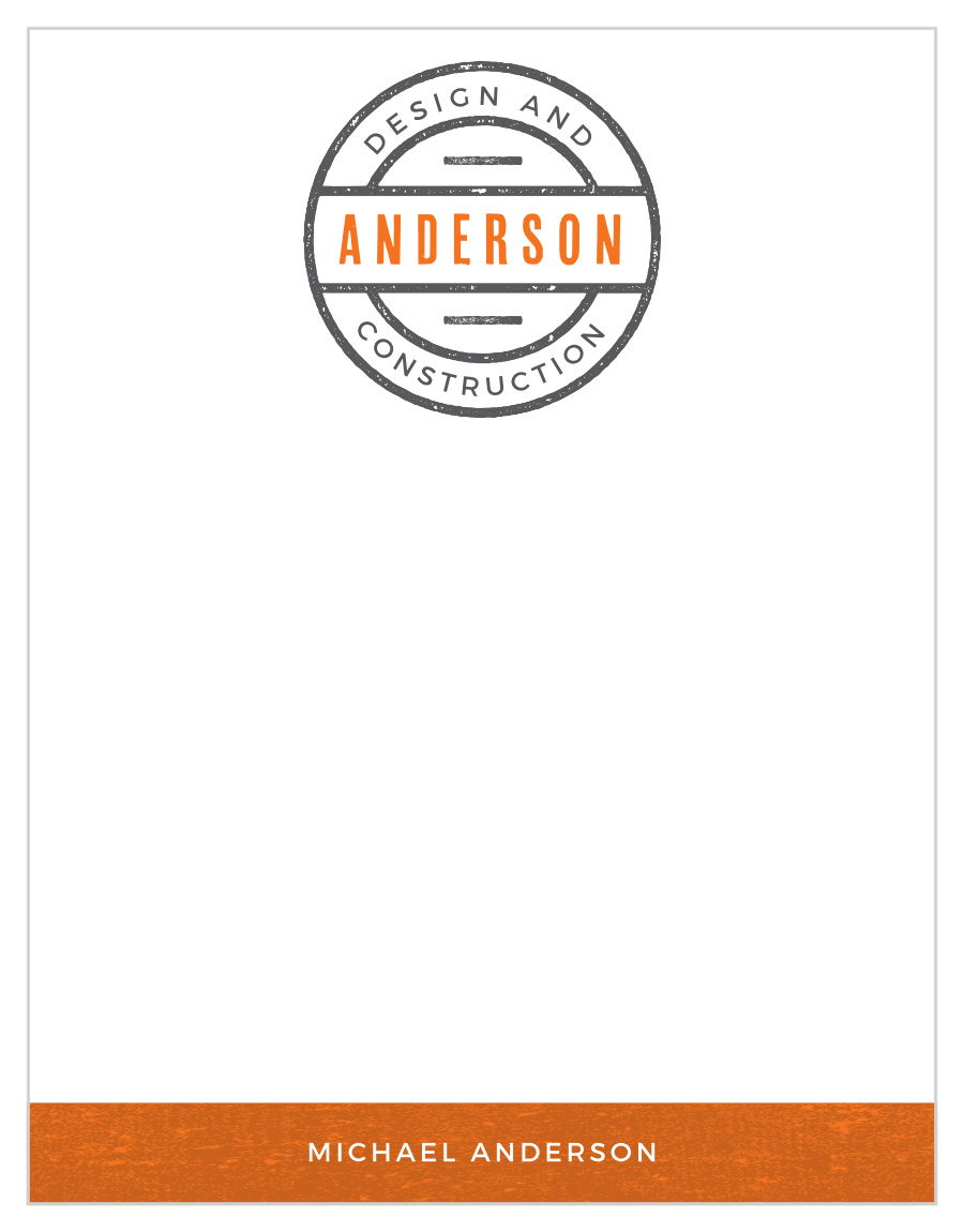 Construction Badge Business Stationery