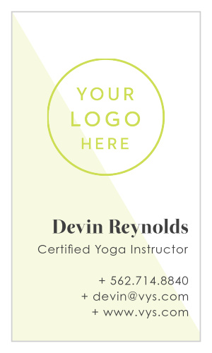 Our Yoga Studio Logo Business Cards are as clean and modern as your studio.