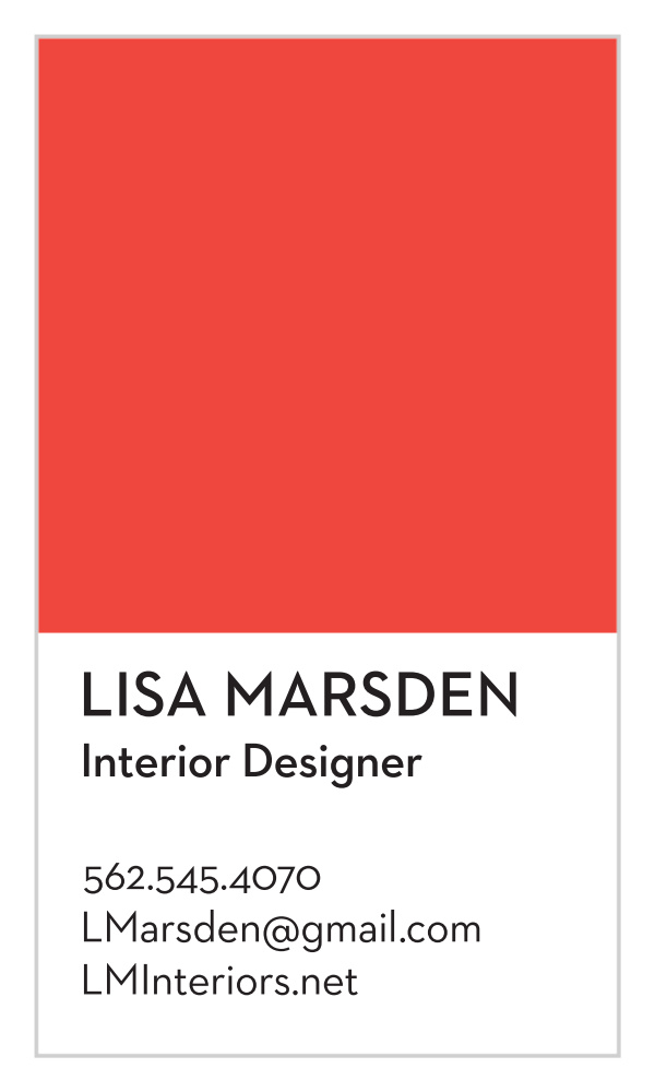 Paint Chips Business Cards