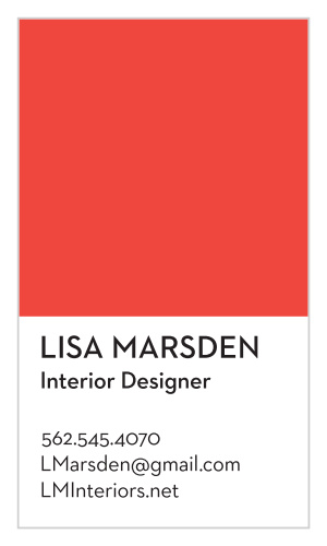 Our Paint Chips Business Cards pair your name and details with one of 180 + colors for you to choose from.