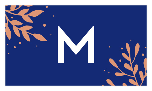 Our Creative Professional Business Cards feature a gorgeous duo of branches, each growing from opposite corners toward your monogram in the center.