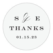 The Modern Photo Collage logo square is the perfect finishing touch for this or any wedding invitation set.
