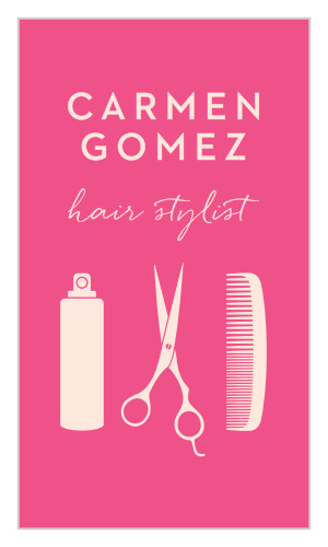 Show your vibrant love for your profession of a hairdresser with the tools that help you do it best with our Hair Stylist Business Cards.