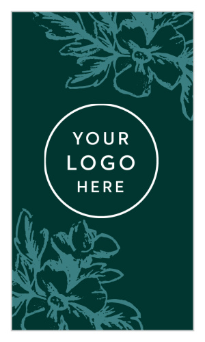 Our Designer Flowers Logo Business Cards frame your logo with gorgeous hand-drawn flowers to ensure a memorable impression for any client. 

