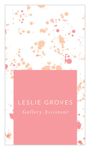 If you are looking for a creative flair for your business cards, look no further then our portrait-oriented Artist Paint Business Card. 