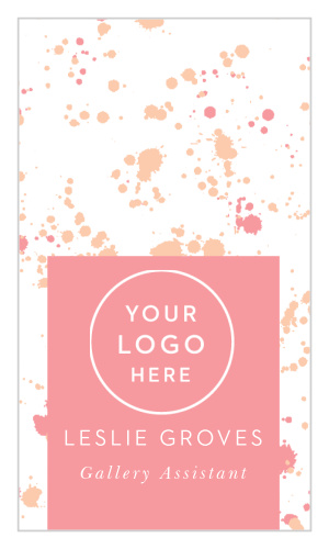 If you are looking for a creative flair for your business cards, look no further then our portrait-oriented Artist Paint Logo Business Card. 