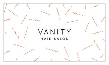 Keep it light and simple with our Hair Salon Business Cards. 