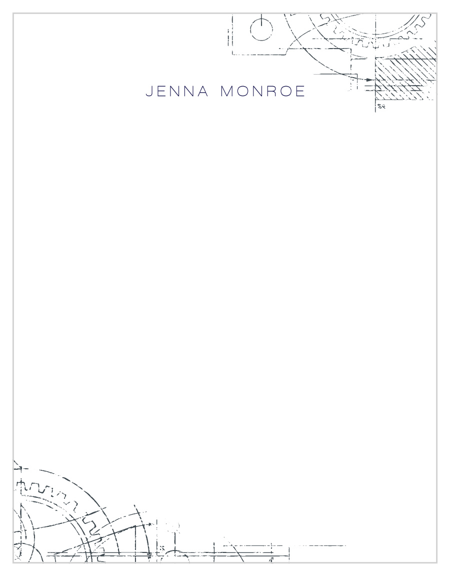 Blueprint Architect Business Stationery