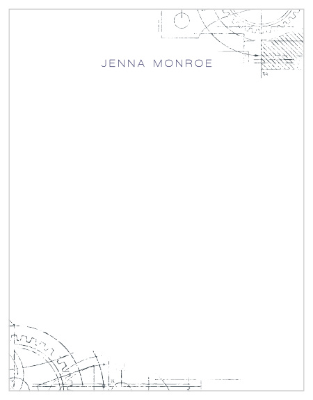 Blueprint Architect Business Stationery