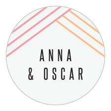 The Pattern Stripes logo square is the perfect finishing touch for this or any wedding invitation set.