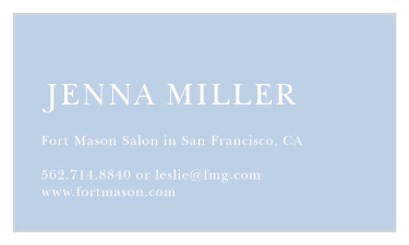Our Basic Card Landscape Business Cards were designed for the minimalists.