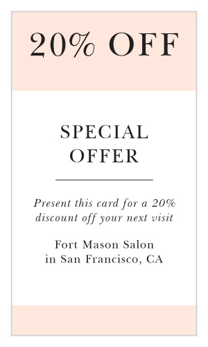 Our Discount Card Portrait Business Cards are the perfect way to show client appreciation. 