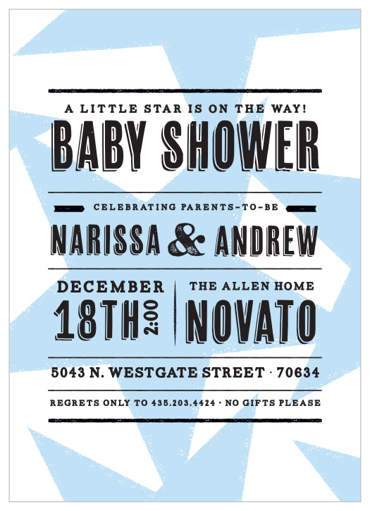 Your bundle of joy is on its way, bring your family and friends together to celebrate with our Poster Baby Shower Invitations. 