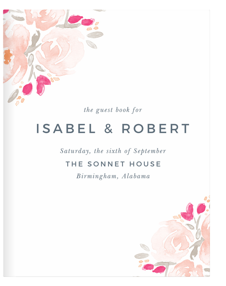 Watercolor Bouquet Guest Book
