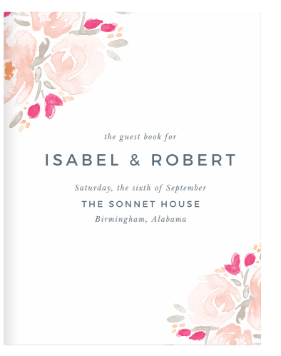 Watercolor Bouquet Guest Book