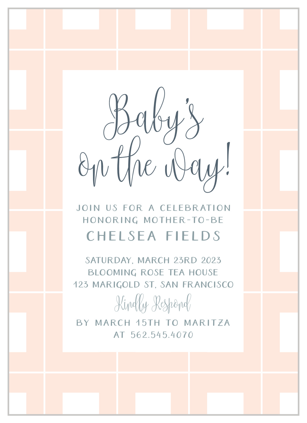 Pretty Plaid Baby Shower Invitations