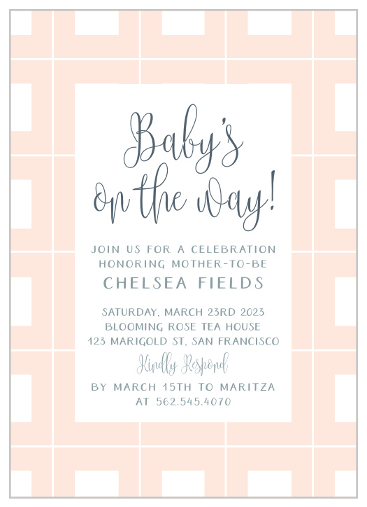 Our Pretty Plaid Shower Invitations are a gorgeous combination of classic plaid and hand-written text. 