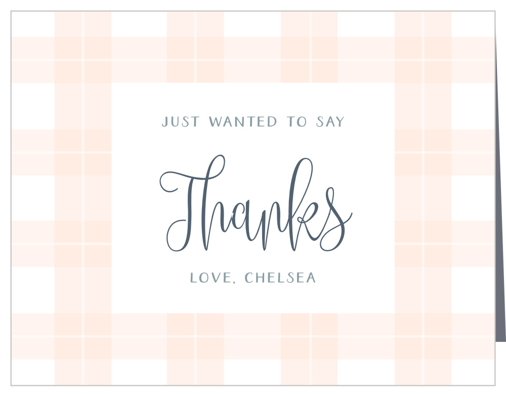 Pretty Plaid Baby Shower Thank You Cards