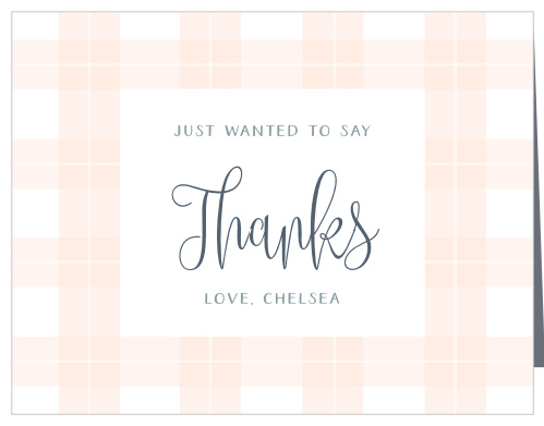 Pretty Plaid Baby Shower Thank You Cards