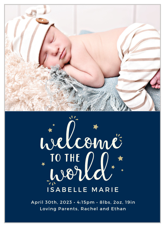 Tell the world your dreams came true with our Little Star Birth Announcements. 