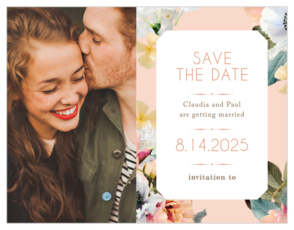 Dawn Flowers Save the Date Magnets