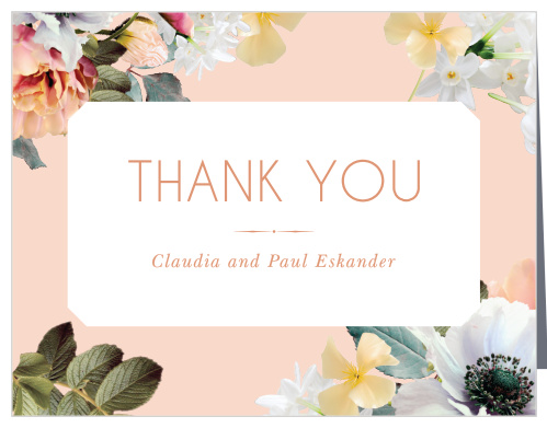 Dawn Flowers Wedding Thank You Cards
