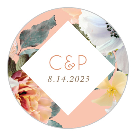 Dawn Flowers Wedding Stickers