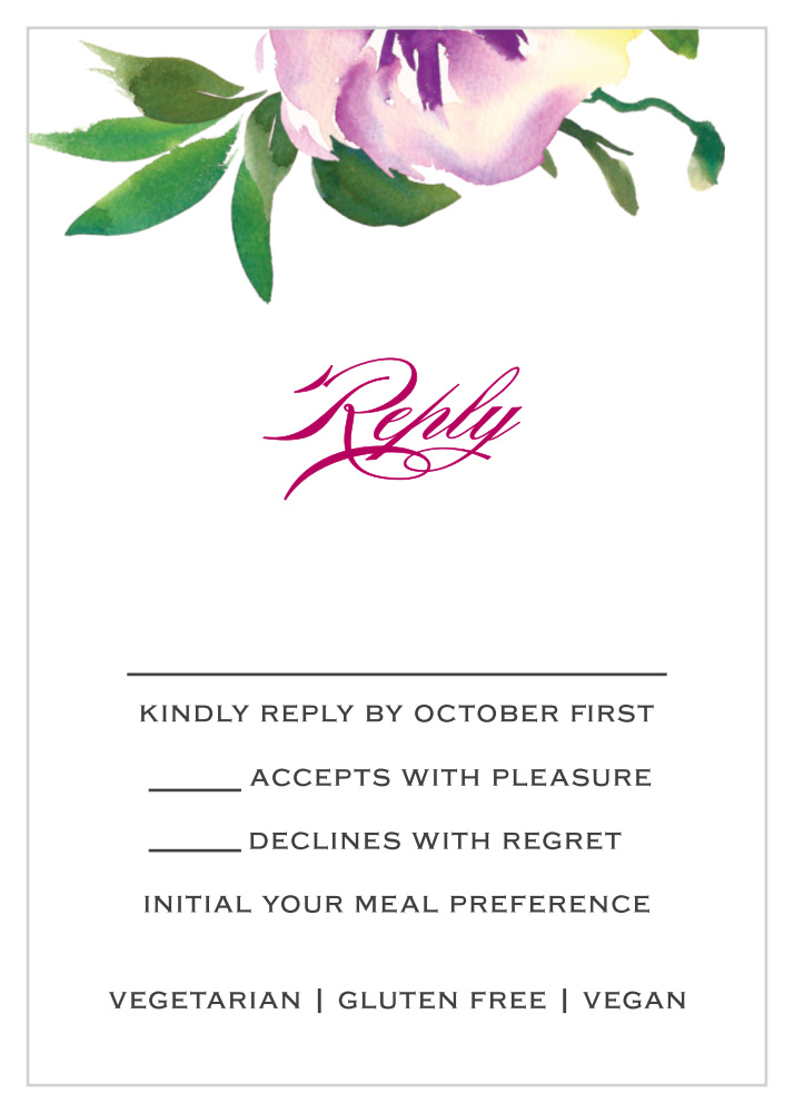 Fresh Cut Flowers Response Cards